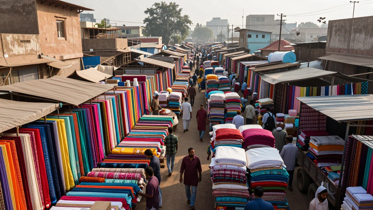 Which is the Largest Textile Wholesale Market in India?